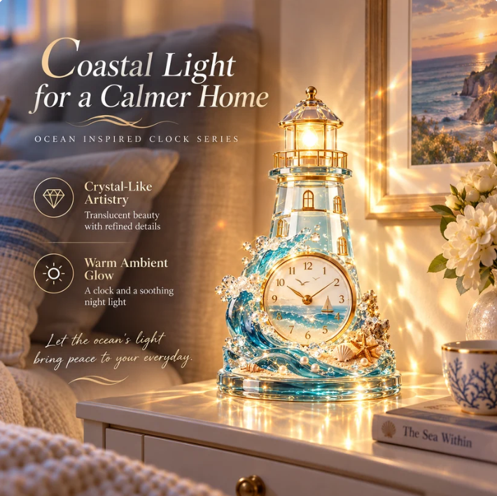 π Coastal Glow Crystal Clock Collection β Bring the Beauty of the Sea Home β¨