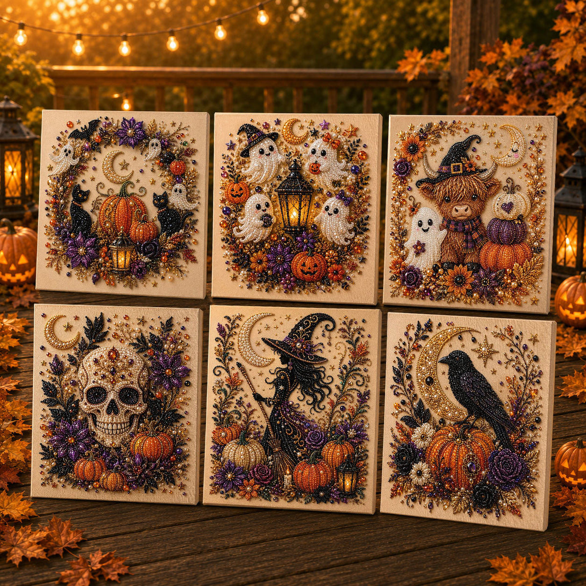 👻✨ Halloween Pearl Art DIY Kit – Turn Tiny Pearls into Spooky-Cute Magic