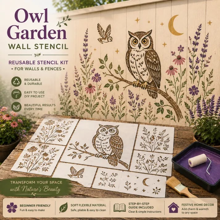 🌿 Garden Wall Stencil