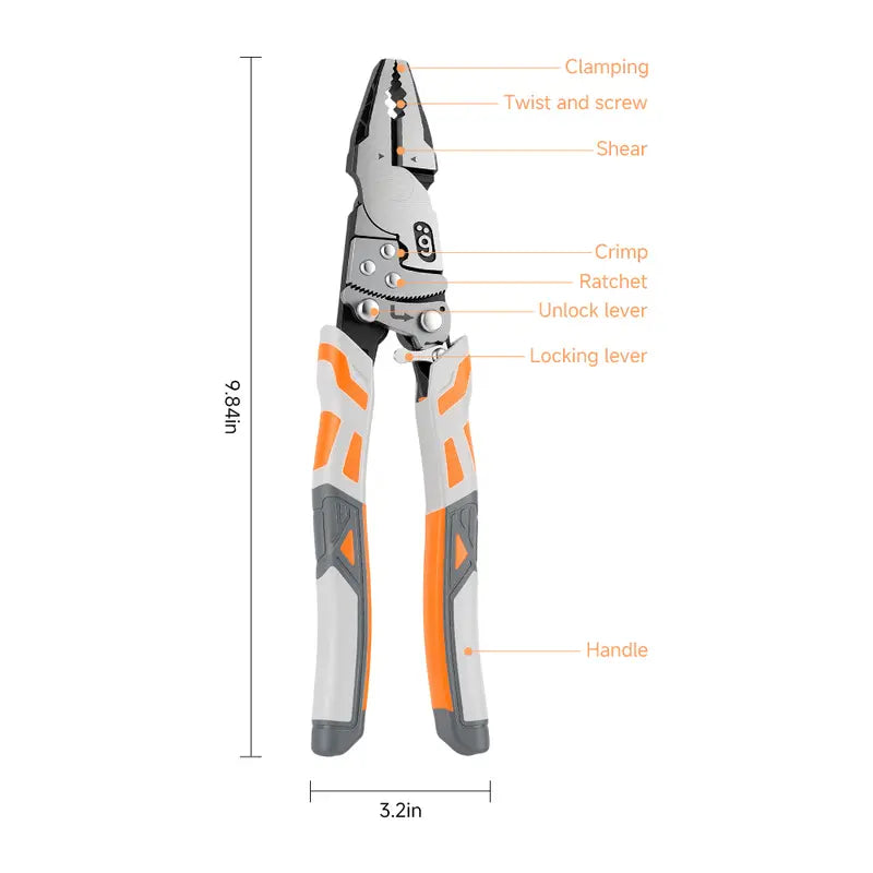 🔧 Self-Locking Ratchet Pliers – Secure Grip