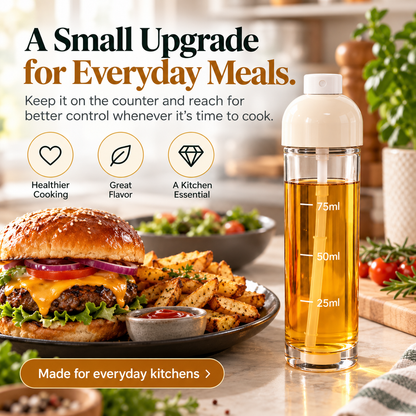 🍳✨Refillable Fine Mist Olive Oil Sprayer – Even Spray Cooking Oil Dispenser for Air Fryers, Grilling, Baking & Everyday Kitchen Use
