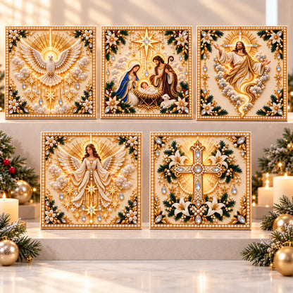 ⏳ Last Day 50% OFF – ✝️ Beginner-Friendly Christian Pearl Bead Art Kit | Pre-Printed Design with Built-In Wooden Frame & Complete Tools 💕