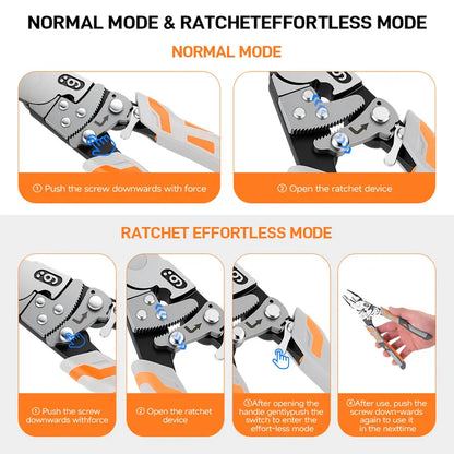 🔧 Self-Locking Ratchet Pliers – Secure Grip
