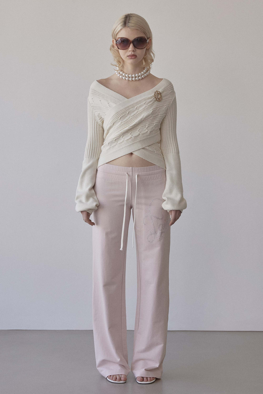 Cable Wrap Shrug Ivory