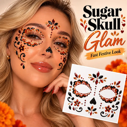 ✨🎃 Halloween Face Gem Stickers – Easy Costume & Party Glam