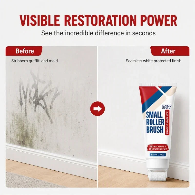 💯🧱🖌️✨Waterproof Wall Repair Paste with Integrated Small Roller Brush