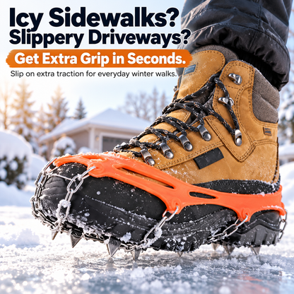 13/19-Spike Ice Cleats for Shoes & Boots