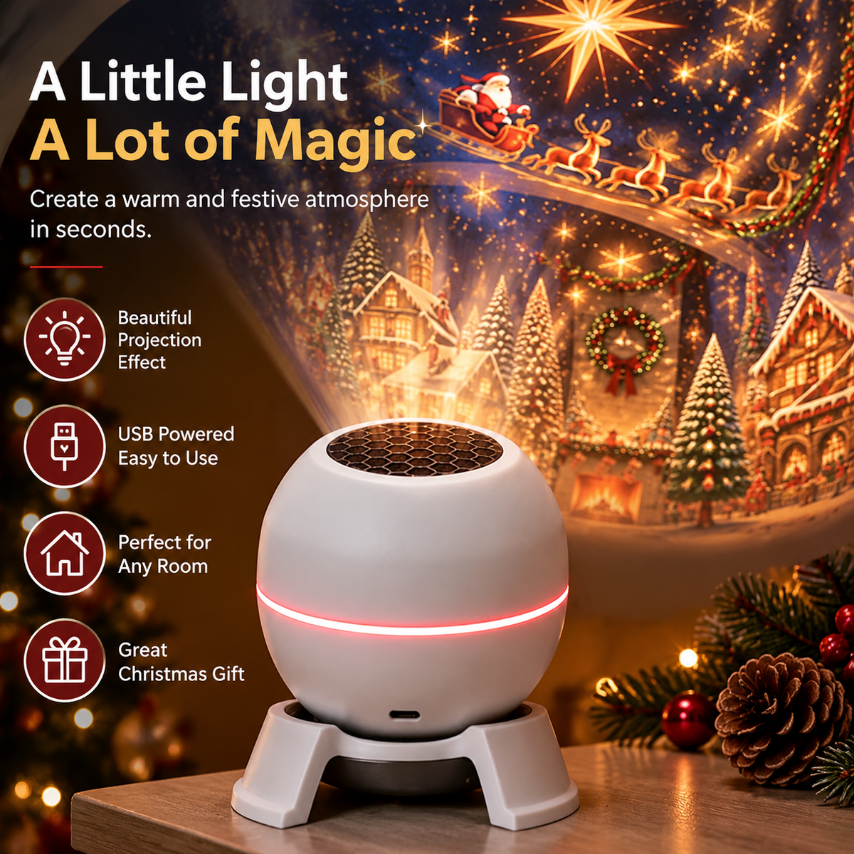 🎅ChristmasGalaxy™ Holiday Projector – Turn Any Room Into a Magical Christmas Wonderland