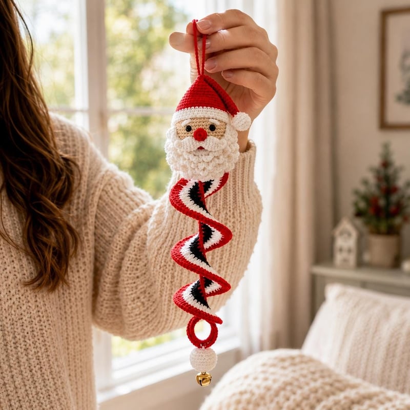 🎅🌲Crochet Snowman Spiral Oranment DIY Kit
