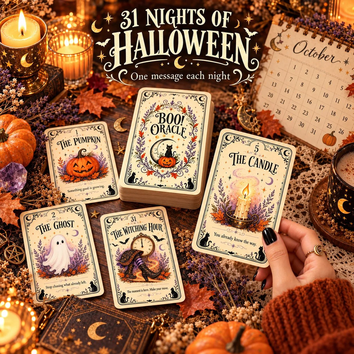 🎃 🔮31 Nights of Halloween™ Oracle Deck | 31 Daily Spooky Messages for October