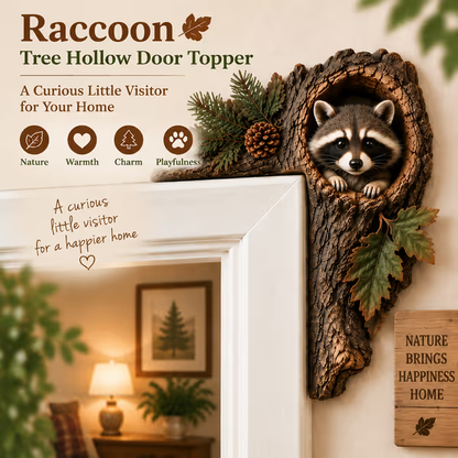 ⏰LAST DAY 20% OFF 🐿️ 3D Chipmunk Tree Hollow Door Topper | Woodland Animal Doorway Decor For Cozy Nature Homes
