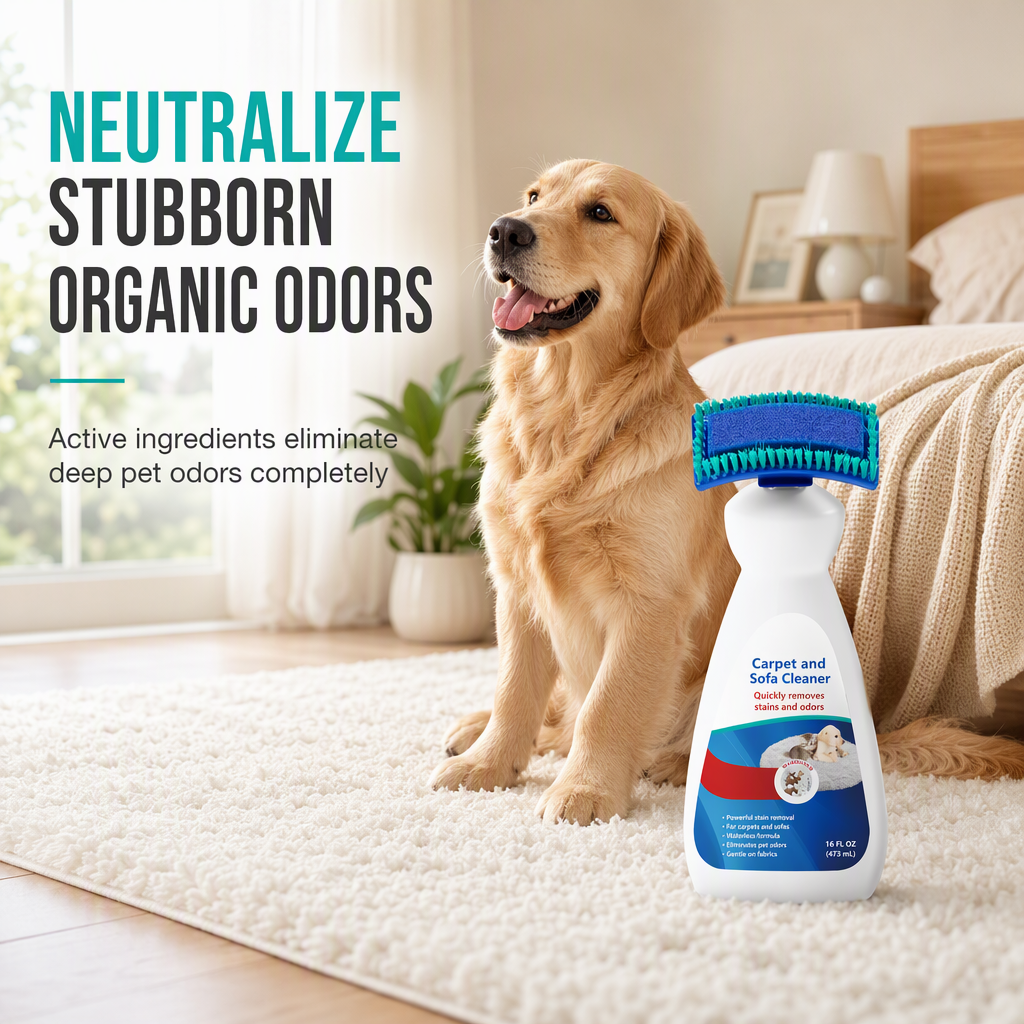 🧼 Waterless Fabric & Carpet Cleaner – Easy Spray & Wipe Cleaning for Sofas, Upholstery & Carpets